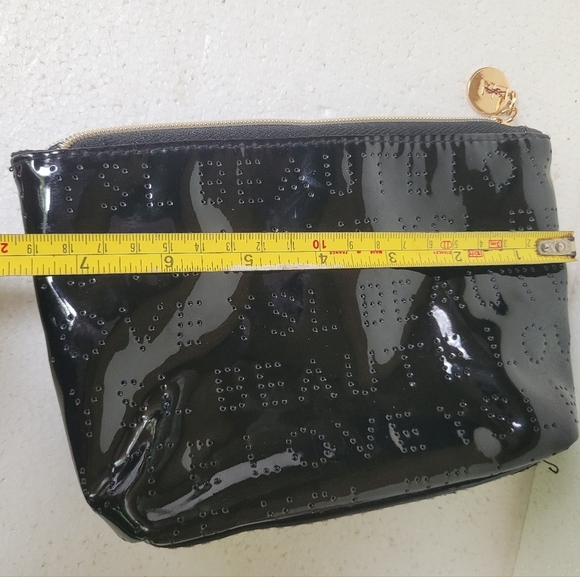 YSL Yves Saint Laurent Beaute Makeup Bag Travel Cosmetics Bag Logo Black Used - Picture 6 of 7